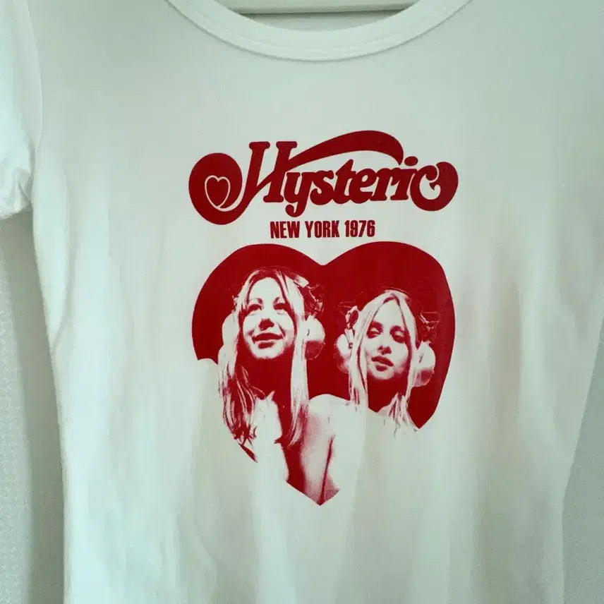 [BUNJANG] Hysteric Glamour Heart Short Sleeve T-Shirt White / 히스테릭 글래머 하트 반팔 티셔츠 화이트