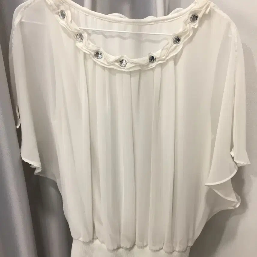 [BUNJANG] Vintage White Shirring Blouse / 빈티지화이트 셔링 블라우스 모리걸히피y2k갸루