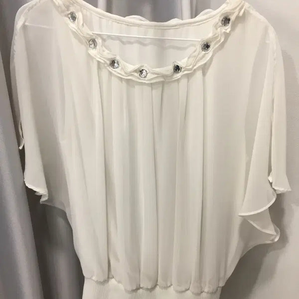 [BUNJANG] Vintage White Shirring Blouse / 빈티지화이트 셔링 블라우스 모리걸히피y2k갸루