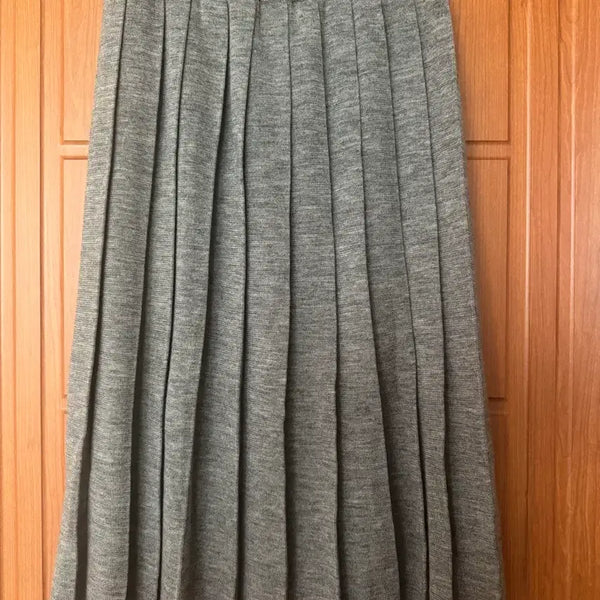 [BUNJANG] Uniqlo Pleated Wool Knit Skirt / 유니클로 플리츠 모직 니트 스커트