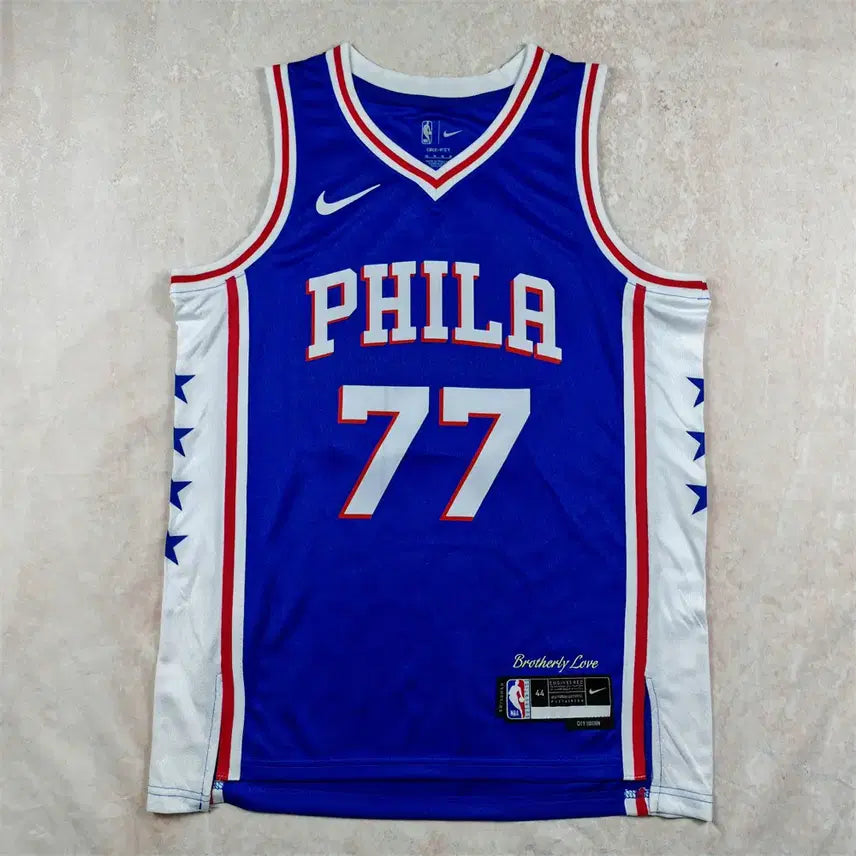 [BUNJANG] Philadelphia 76ers #77 Andre Iguodala Blue H/S Basketball Jersey / NBA 필라델피아 세븐티식서스 77번VJ 에지쿰 블루 핫스탬프 농구복