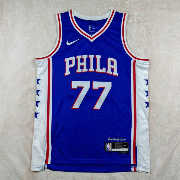 [BUNJANG] Philadelphia 76ers #77 Andre Iguodala Blue H/S Basketball Jersey / NBA 필라델피아 세븐티식서스 77번VJ 에지쿰 블루 핫스탬프 농구복