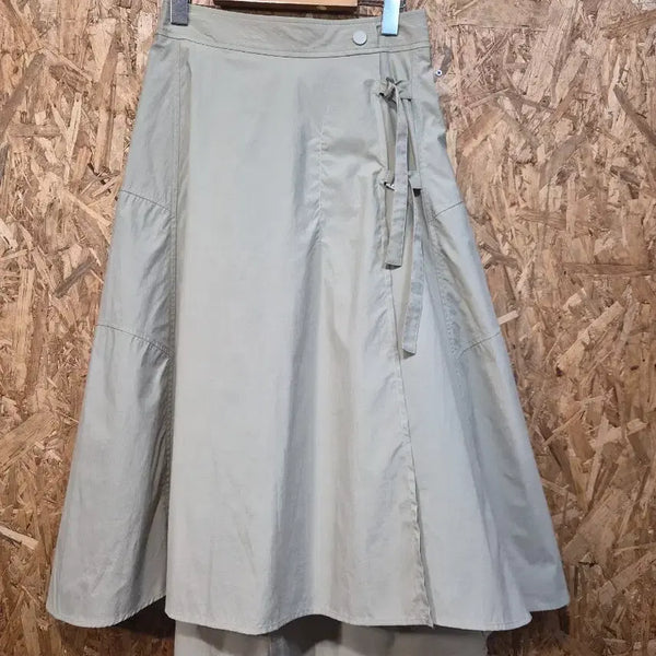 [BUNJANG] ZOOC Wrap Style Long Skirt Beige Size 55 (S) / ZOOC 랩스타일 롱스커트 55