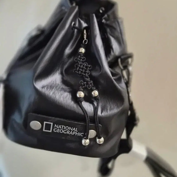 [BUNJANG] National Geographic Collaboration Dot Crossbody Bag Black / 내셔널지오그래픽 콜라보 도트겸 크로스백 블랙