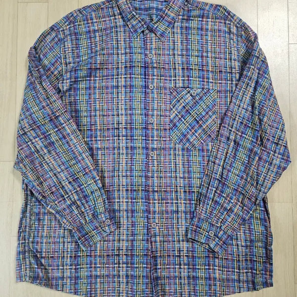 [BUNJANG] Missoni Check Signature Pattern Long Sleeve Shirt Size 56 / 미쏘니 체크 시그니처 패턴 긴펄셔츠 56
