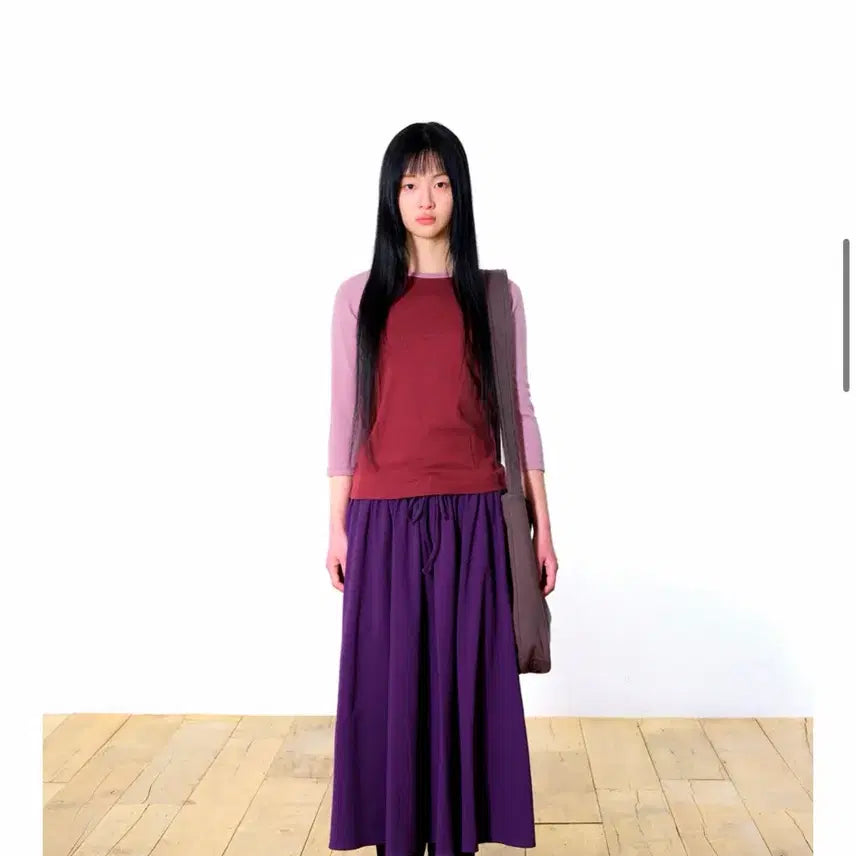 [BUNJANG] Koiseio 038 Banding Long Skirt Purple M / 코이세이오038 밴딩 롱 스커트 퍼플 M
