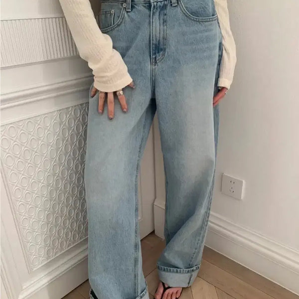 [BUNJANG] Rolled Up Denim Jeans Poster / 포스터 poster 도매택포스터 롤업데님 롤업청바지