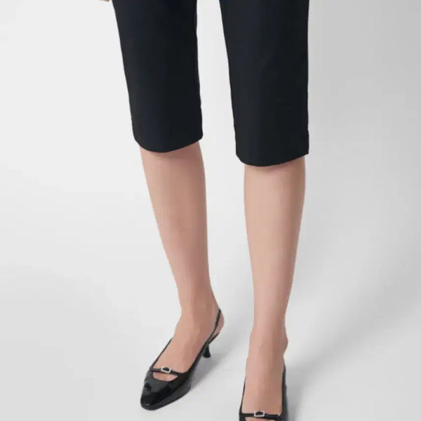 [BUNJANG] ASANG Black Enamel Strap Mule Slingback Heels (240) / 아상 ASANG 블랙 에나멜 스트랩 뮬 슬링백240(새상품상태)