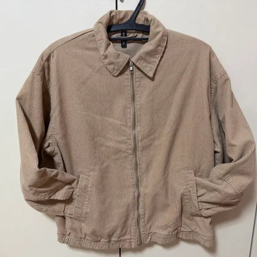 [BUNJANG] H&M Corduroy Bomber Jacket Beige / H&M 코듀로이 자켓 베이지