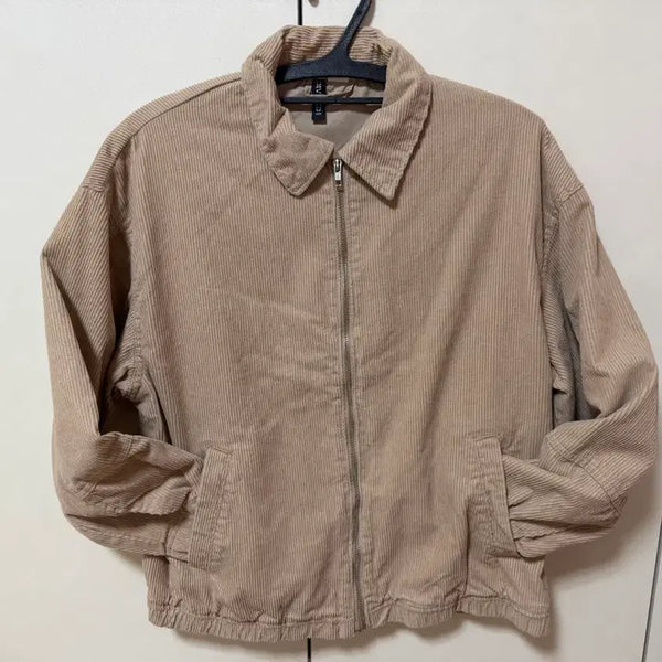 [BUNJANG] H&M Corduroy Bomber Jacket Beige / H&M 코듀로이 자켓 베이지