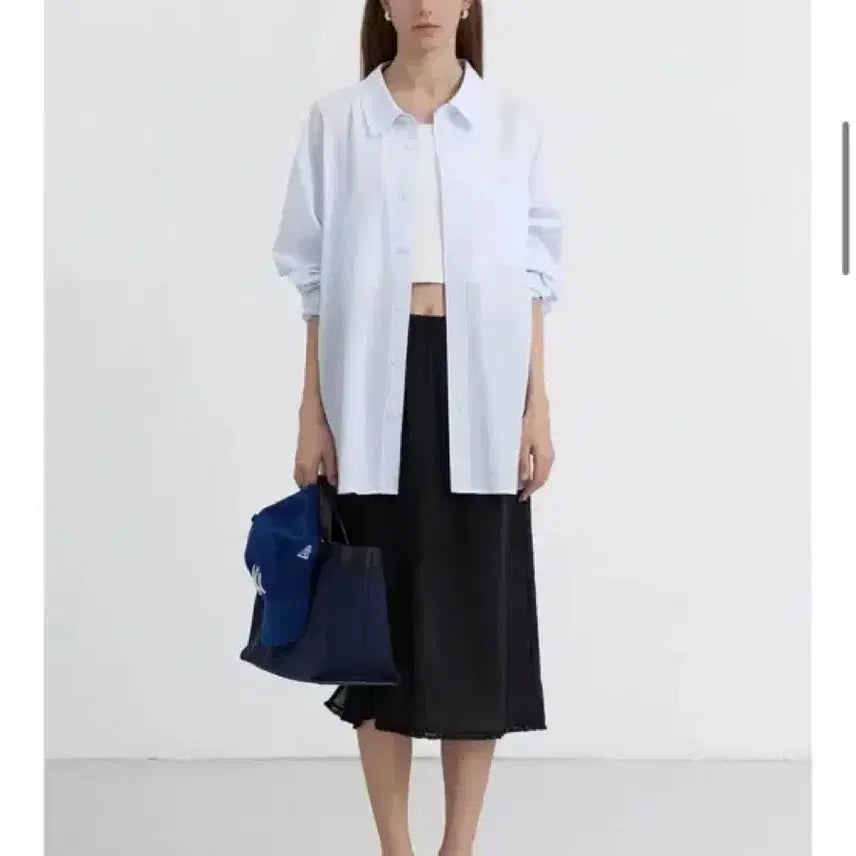 [BUNJANG] DUNST Unisex Classic Overshirt Soft Blue Stripe / 던스트 블루 스트라이프 셔츠