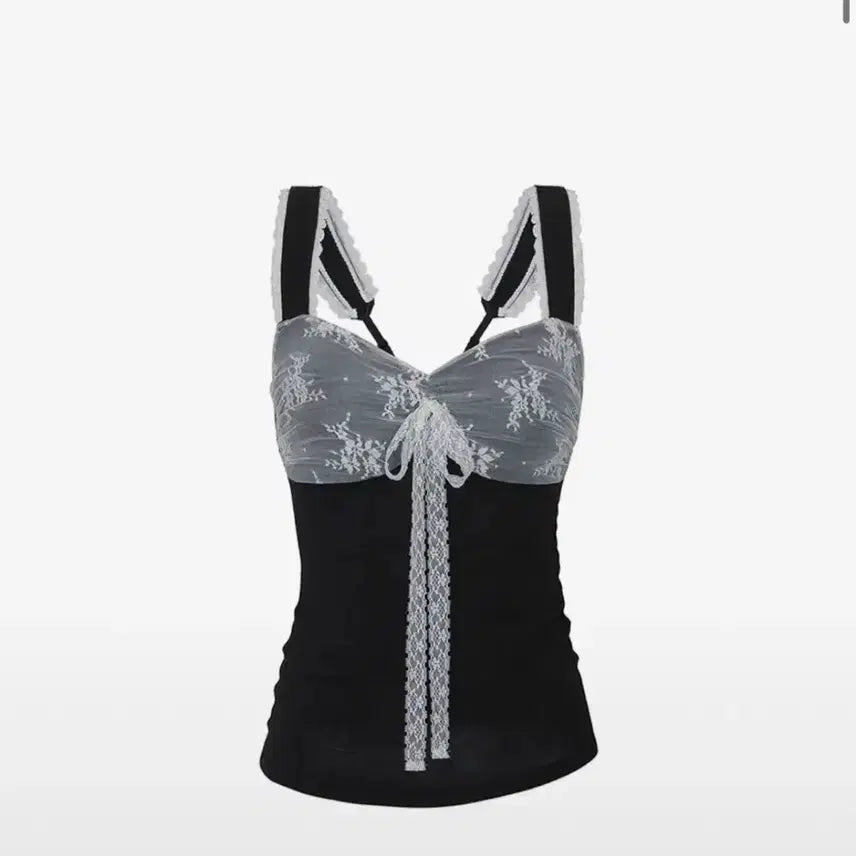 [BUNJANG] Pain Or Pleasure Anemone Top Black S / 페인오어플레져 아네모네탑 블랙 s