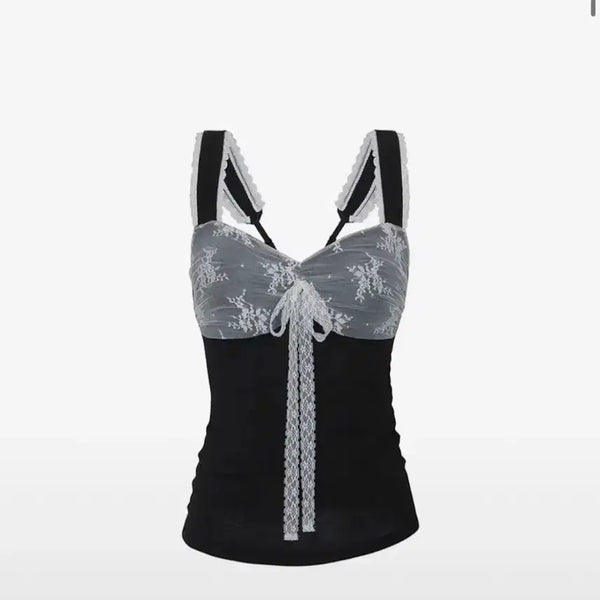 [BUNJANG] Pain Or Pleasure Anemone Top Black S / 페인오어플레져 아네모네탑 블랙 s