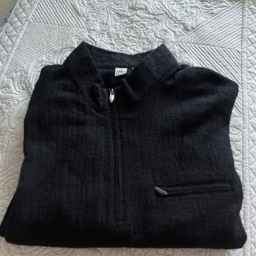 [BUNJANG] Politeu Bold Wool Half-Zip Paisley Patch / 3))폴리테루 보일드 울 하프집 페이즐리 패치