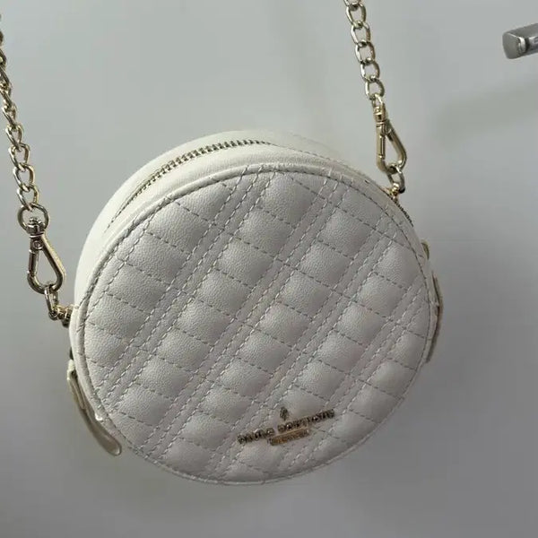 [BUNJANG] Faux Boutique London Round Crossbody Bag Ivory / 폴스부띠끄 런던 원형 크로스백 아이보리