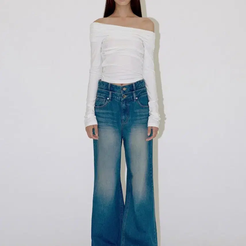 [BUNJANG] Diagonal Bootcut Denim Pants (New) / 다이애그널 부츠컷 데님 (새상품)
