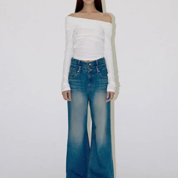 [BUNJANG] Diagonal Bootcut Denim Pants (New) / 다이애그널 부츠컷 데님 (새상품)