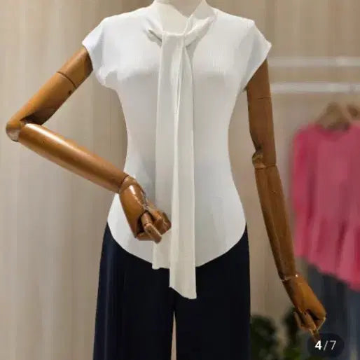 [BUNJANG] Kenneth Lady Cap Sleeve Tie Pullover EVPOPG9900 / 케네스레이디 캡소매 타이 풀오버 EVPOPG9900