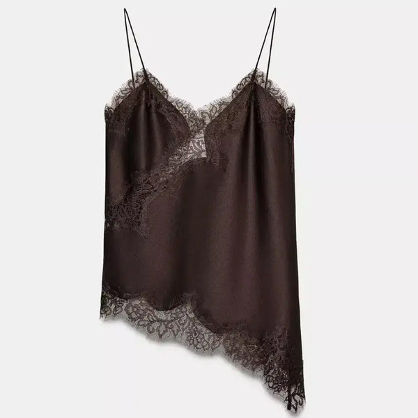 [BUNJANG] ZARA Lace Silk Slip Camisole - Feminine Balletcore Y2K / 자라 레이스 란제리 탑 나시 zw컬렉션 슬립 도매택 실크 페미닌 발레코어 y2k