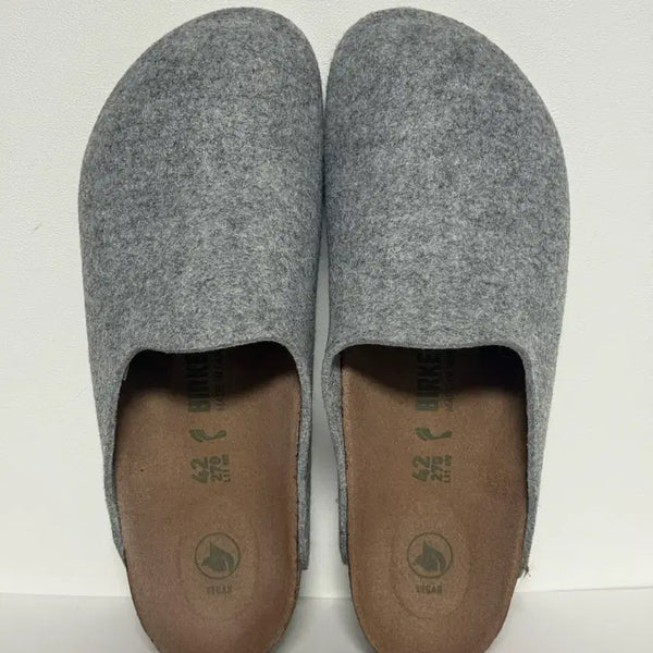 [BUNJANG] Birkenstock Amsterdam Vegan Suede Slippers Size 42 Grey / 버킨스탁 암스테르담 비건 42