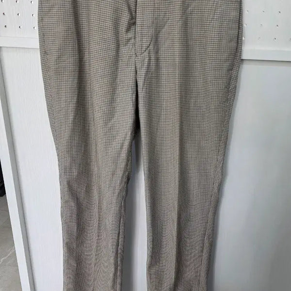 [BUNJANG] Sandro Checked Trousers Beige Size 38 / 산드로 체크 슬랙스 38 베이지