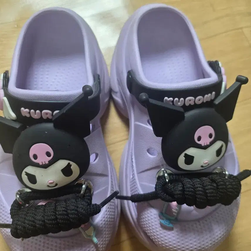 [BUNJANG] Kuromi Lavender Mule Slippers / 쿠로미 뮬 슬리퍼 라벤더색