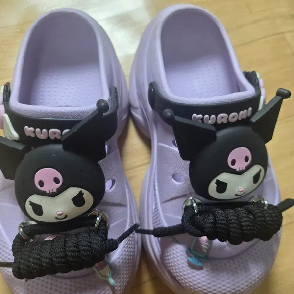 [BUNJANG] Kuromi Lavender Mule Slippers / 쿠로미 뮬 슬리퍼 라벤더색