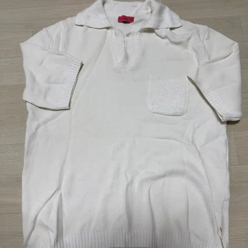 [BUNJANG] Umamung Short Sleeve Knit White / [L] 우마뭉 반팔 니트