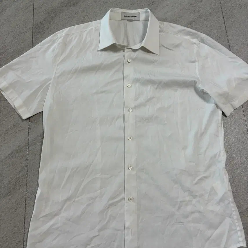 [BUNJANG] Solid Homme Short Sleeve Shirt White 50 / 솔리드옴므 반팔 셔츠 화이트 50