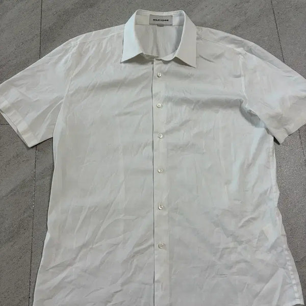 [BUNJANG] Solid Homme Short Sleeve Shirt White 50 / 솔리드옴므 반팔 셔츠 화이트 50