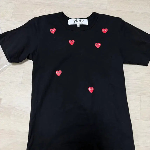 [BUNJANG] Comme des Garçons Play Manie Heart T-Shirt Black / [xxs] 플레이 꼼데가르송 매니 하트 반팔 티셔츠 블랙