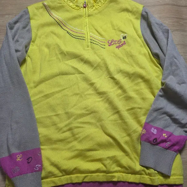 [BUNJANG] 100LEE DONG SOO Yellow Golf Half-Zip Pullover / 100LEE DONG SOO 골프웨어반집업 노란색