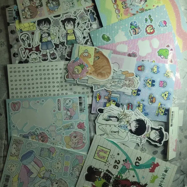 [BUNJANG] Iosstudio Cutebus Hinakoo Popo Tamagotchi Sticker Bundle / 다꾸 스티커 일괄 처분 판매