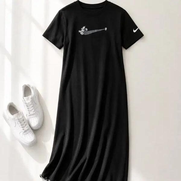 [BUNJANG] Nike Cotton Dress with Hem Detail / 밑단 포인트 나이키 면 원피스