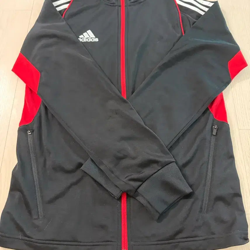 [BUNJANG] Adidas Track Top Jersey Black/Red / 아디다스 트랙탑 져지 검빨