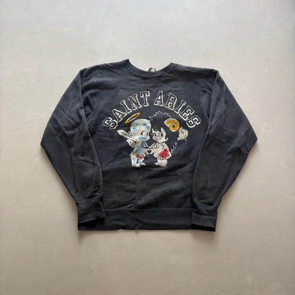 [BUNJANG] Saint Michael Aris Sweatshirt Navy / [L] 세인트미카엘 아리스 스웻 네이비