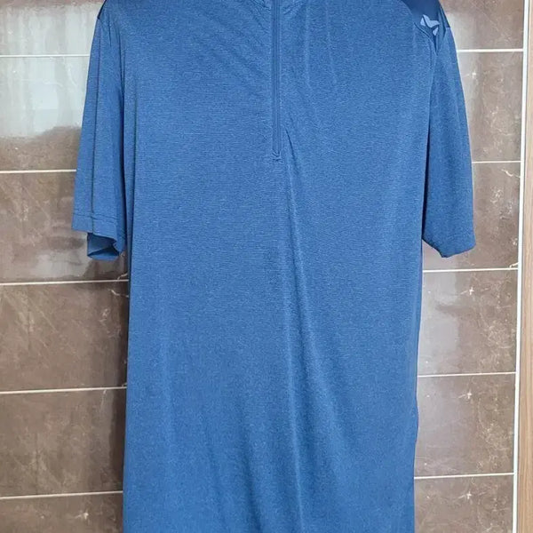 [BUNJANG] Millet Men's Half Neck T-Shirt Blue (Size 105) / (남성105사이즈)밀레 반팔 하프넥 티셔츠 블루