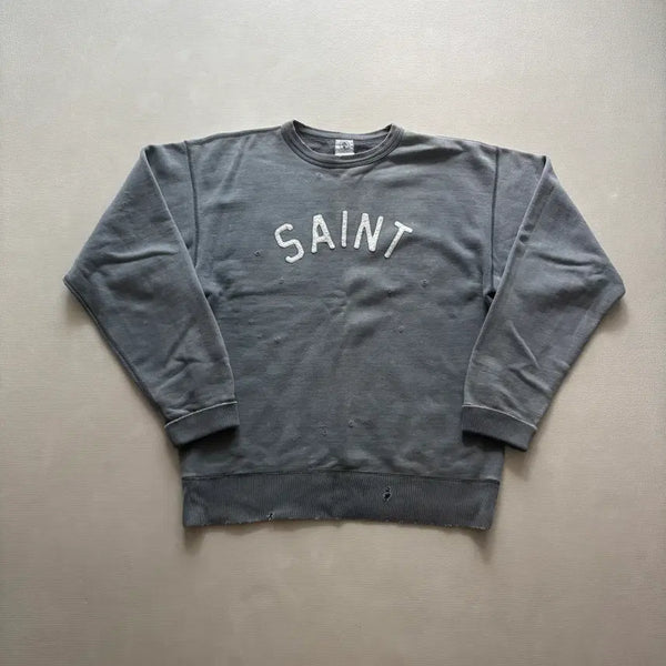 [BUNJANG] Saint Michael Sweatshirt Navy XL / [XL] 세인트미카엘 스웻 네이비
