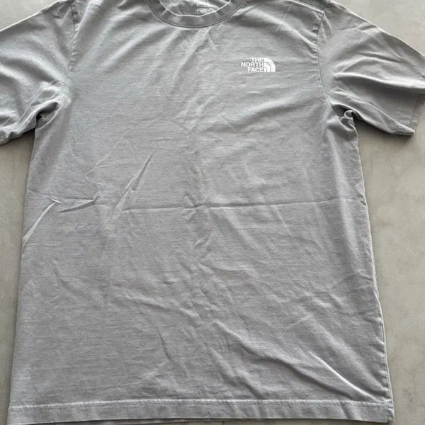 [BUNJANG] The North Face Bandana Big Logo T-Shirt - Grey / 노스페이스 반다나 빅로고 티셔츠 그레이