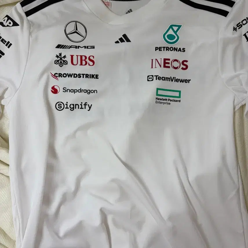 [BUNJANG] Mercedes-AMG Petronas F1 Team 2025 Adidas Driver T-Shirt / F1 에프원 메르세데스 유니폼 2025