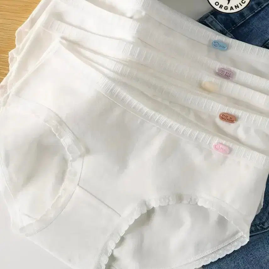 [BUNJANG] Women's 5-Pack Cotton Underwear Set Size 66 / 5개입 여성 순면 속옷 세트. 66사이즈