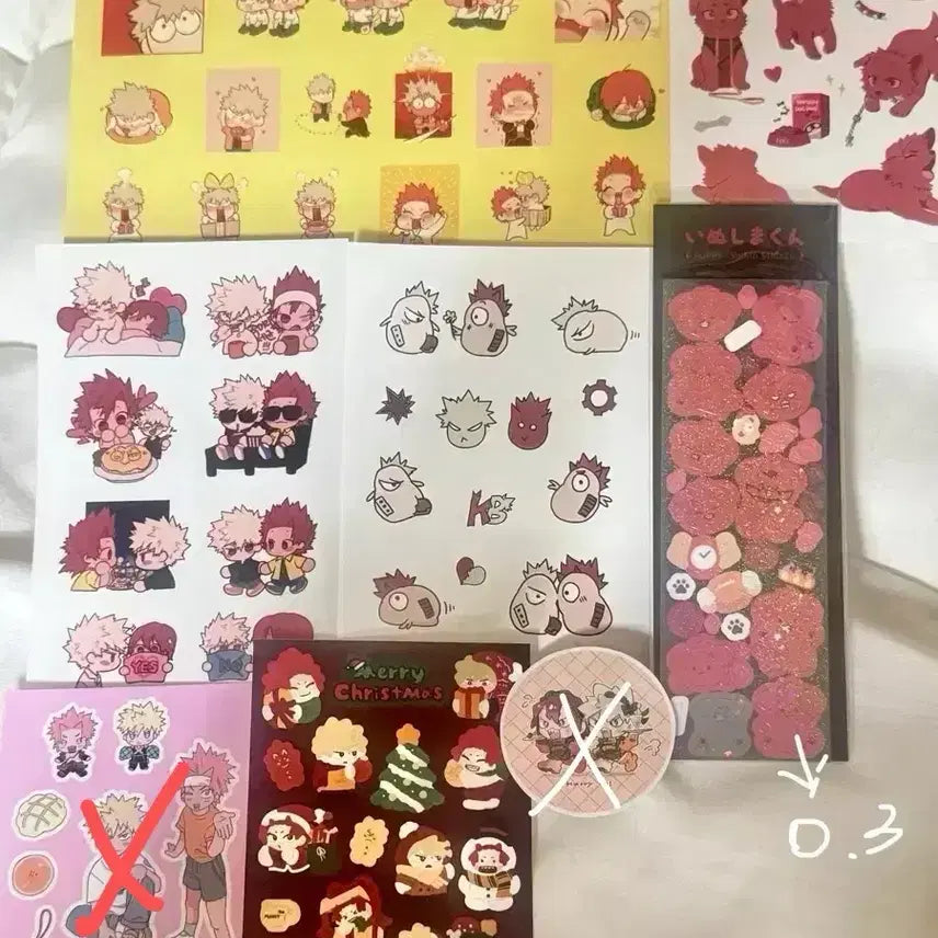 [BUNJANG] Kirishima x Bakugo Sticker Set / 키리바쿠 스티커