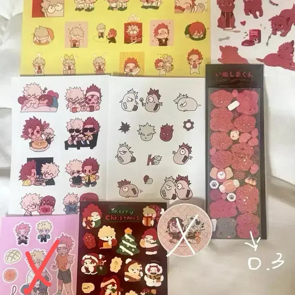 [BUNJANG] Kirishima x Bakugo Sticker Set / 키리바쿠 스티커