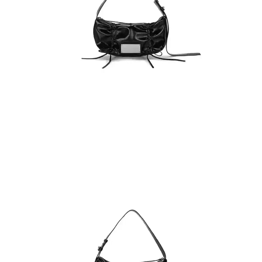 [BUNJANG] Matinkim Leather Shirring Shoulder Bag Black / 마뗑킴 가죽 셔링 숄더백 블랙