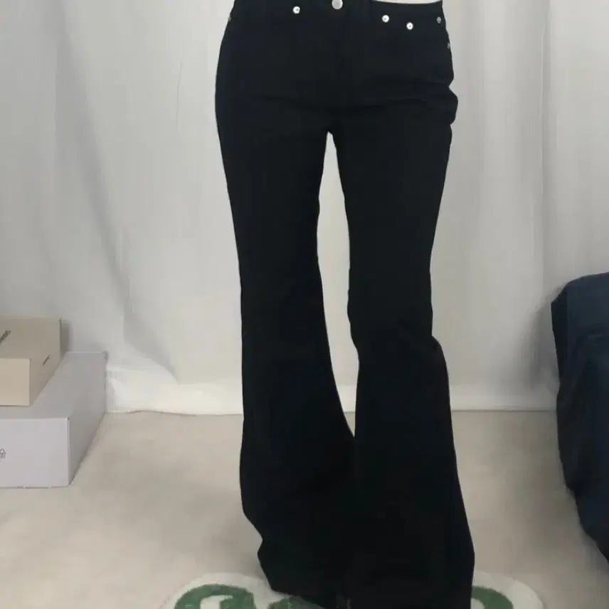 [BUNJANG] OOT/OOTJ Wei Cotton Semi Bootcut Pants Black / [새상품] oot/ootj 웨이 코튼 세미 부츠컷 팬츠 블랙 s