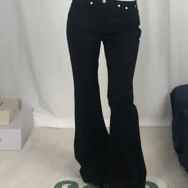 [BUNJANG] OOT/OOTJ Wei Cotton Semi Bootcut Pants Black / [새상품] oot/ootj 웨이 코튼 세미 부츠컷 팬츠 블랙 s