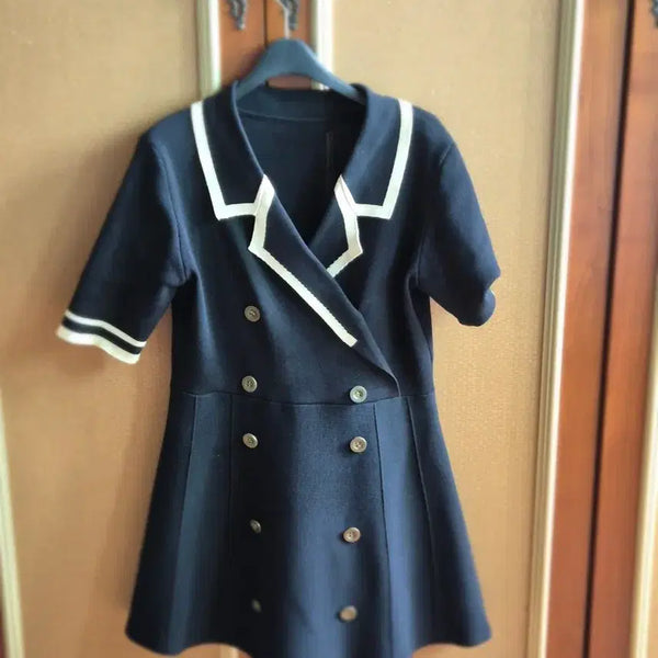 [BUNJANG] Short Sleeve Mini Knit Dress / 반팔 미니 니트 원피스