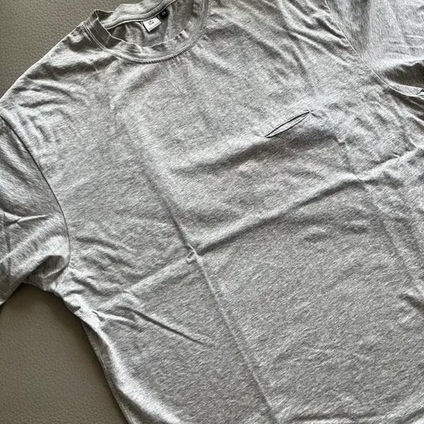 [BUNJANG] Politeru Slash Cut T-Shirt Grey / 3))폴리테루 슬래쉬 컷 티셔츠 그레이
