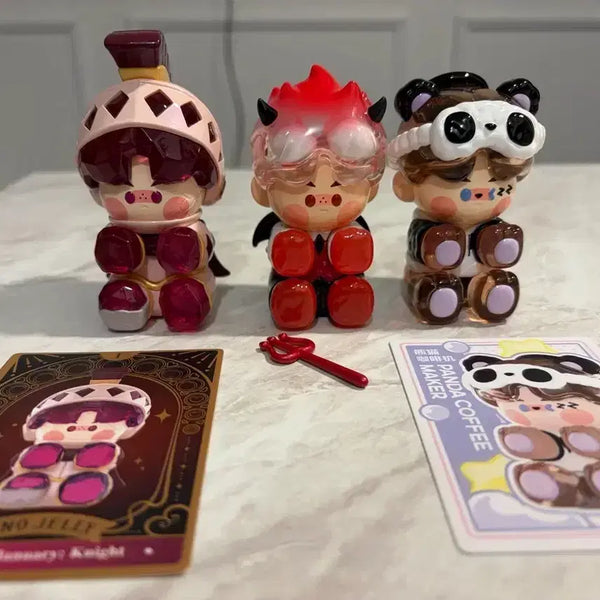 [BUNJANG] POP MART PINO JELLY 3종 Birthstone Garnet, What's Your Mood Today? Angry Devil, In Your Life Series Coffee Panda Figures / 팝마트 피노젤리 3종 피규어 탄생석 가넷 , 오늘기분어때시리즈 화남 악마 , 인유어라이프 시리즈 커피판다
