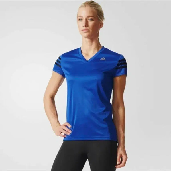 [BUNJANG] Adidas Performance Running Short Sleeve T-Shirt Blue / 아디다스 기능성 런닝 반팔 티셔츠 블루(90)